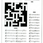 FREE Printable Music Notes Crossword Puzzle Music Activities Music