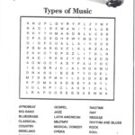Types Of Music Word Search In 2020 Music Word Search Music Words Words