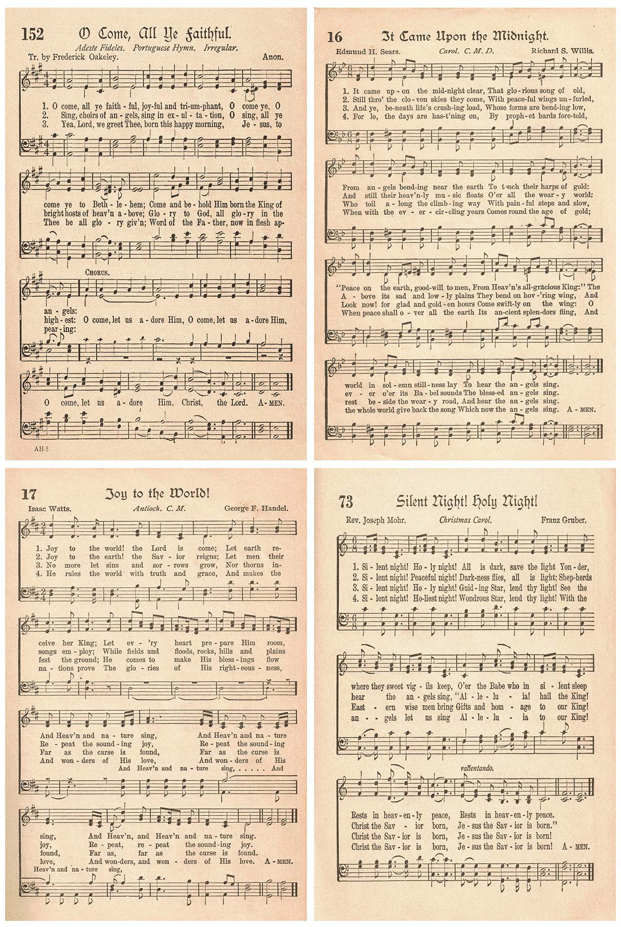 Free Printable Vintage Christmas Sheet Music Hymns Rose Clearfield Free Printable Vintage Christmas Sheet Music Hymns Rose Clearfield