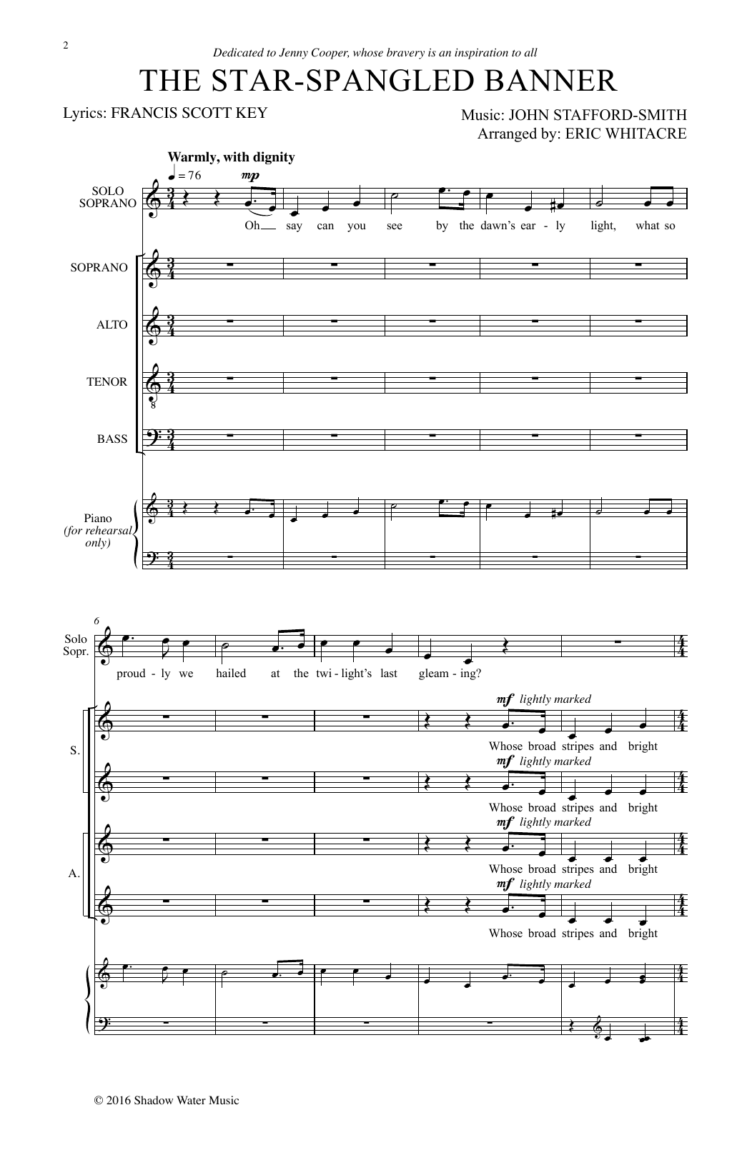 The Star Spangled Banner SATB Choir Print Sheet Music Now The Star Spangled Banner SATB Choir Print Sheet Music Now