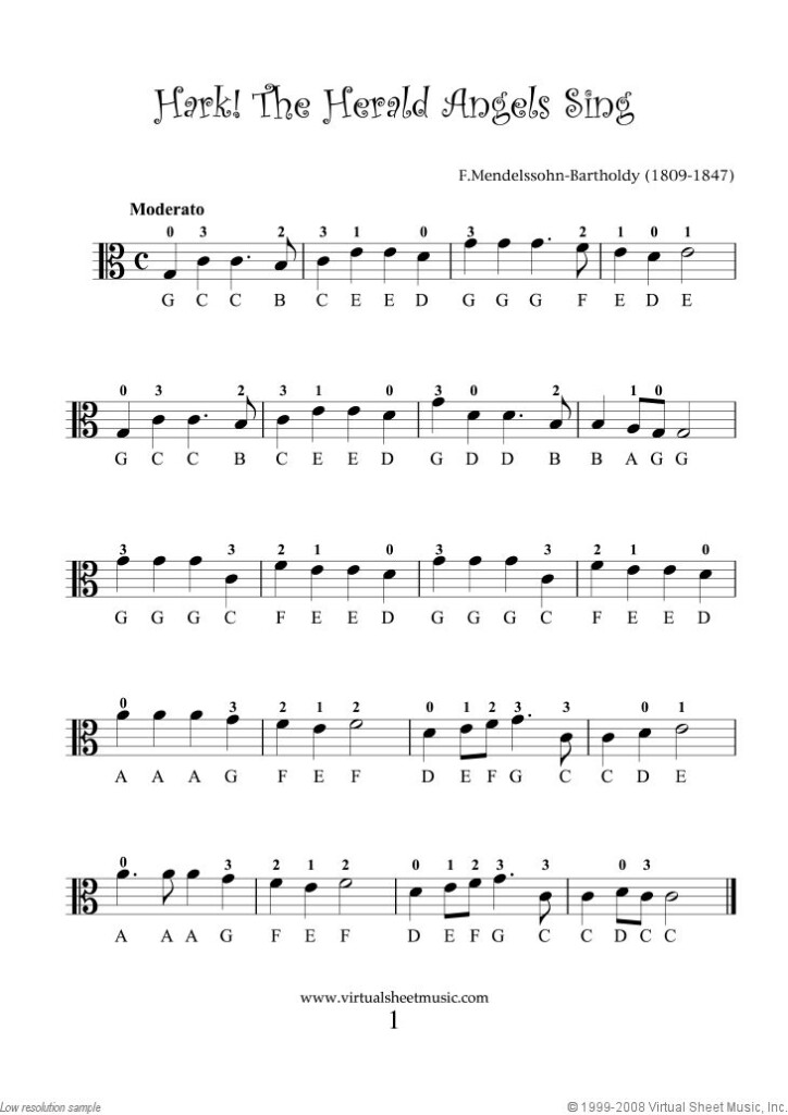 Viola Sheet Music For Beginners Christmas Music PDF digital Sheet 